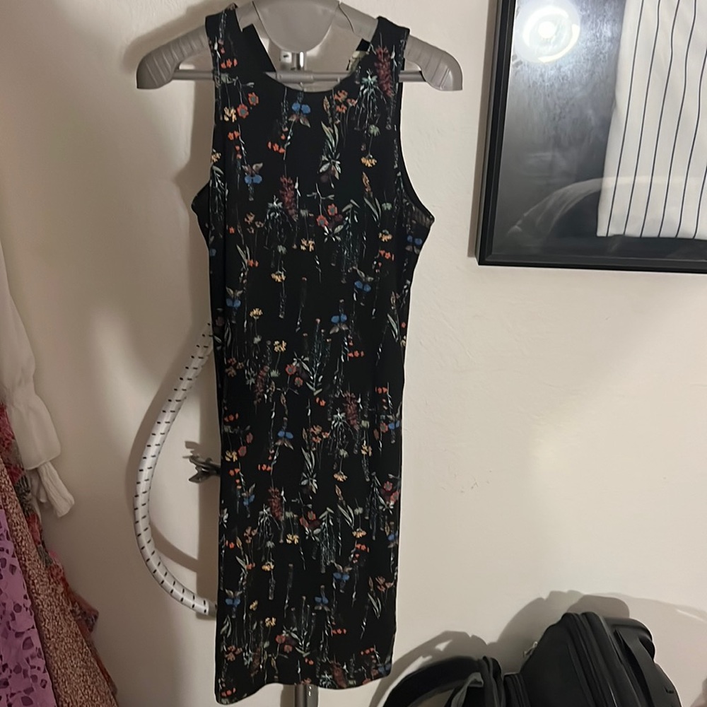 Floral black dress